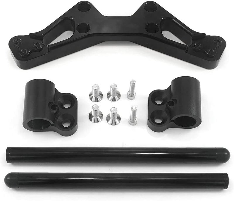 HENOMO Aluminum Motorcycle Handlebar Risers Adjustable Handle Bar Kit Sport For MSX125 Grom MSX 125 2013-2021 2022 2023 2024 2025 (Black) - Image 3